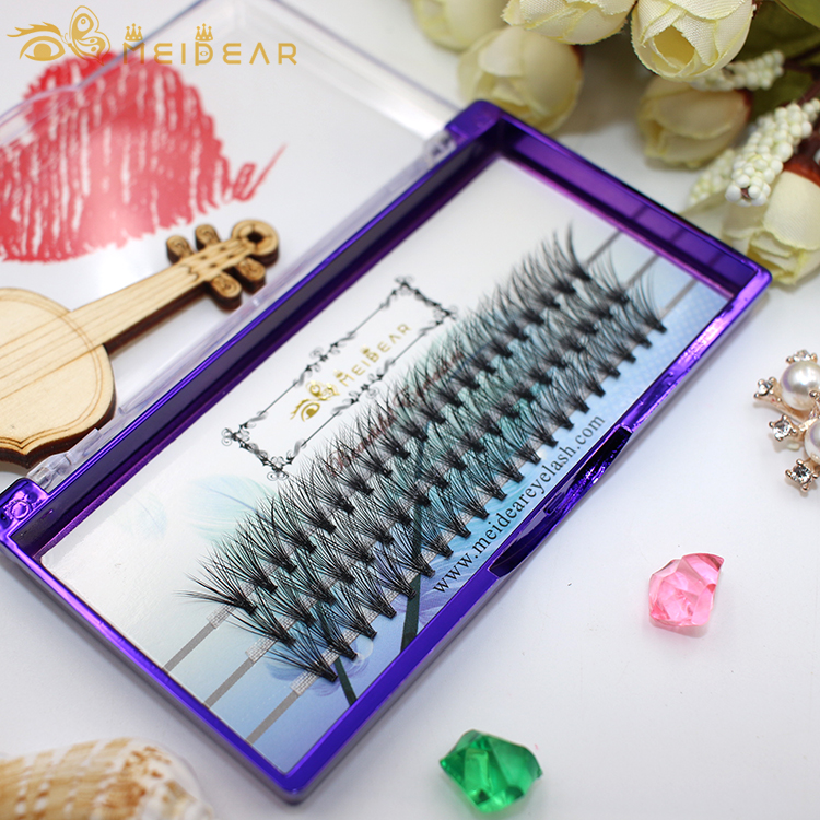 Most soft and natural thickness 0.05 0.10 0.15mm long stem style pre-made volume eyelash extension